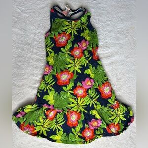 Crazy 8 Floral Sleeveless Dress - Navy and Lime